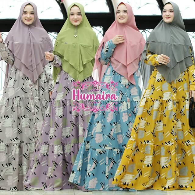(COD) GAMIS SYAR'I THALITA BY HUMAIRA / DRESS SYAR'I SET KHIMAR / FASHION MUSLIM / GAMIS ORI MURAH