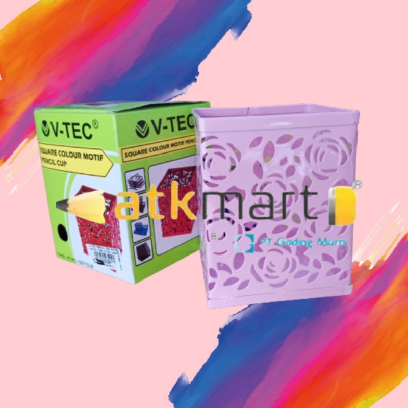 

V-TEC PEN PENSIL CUP KOTAK MOTIF TYPE VT-PC 1507