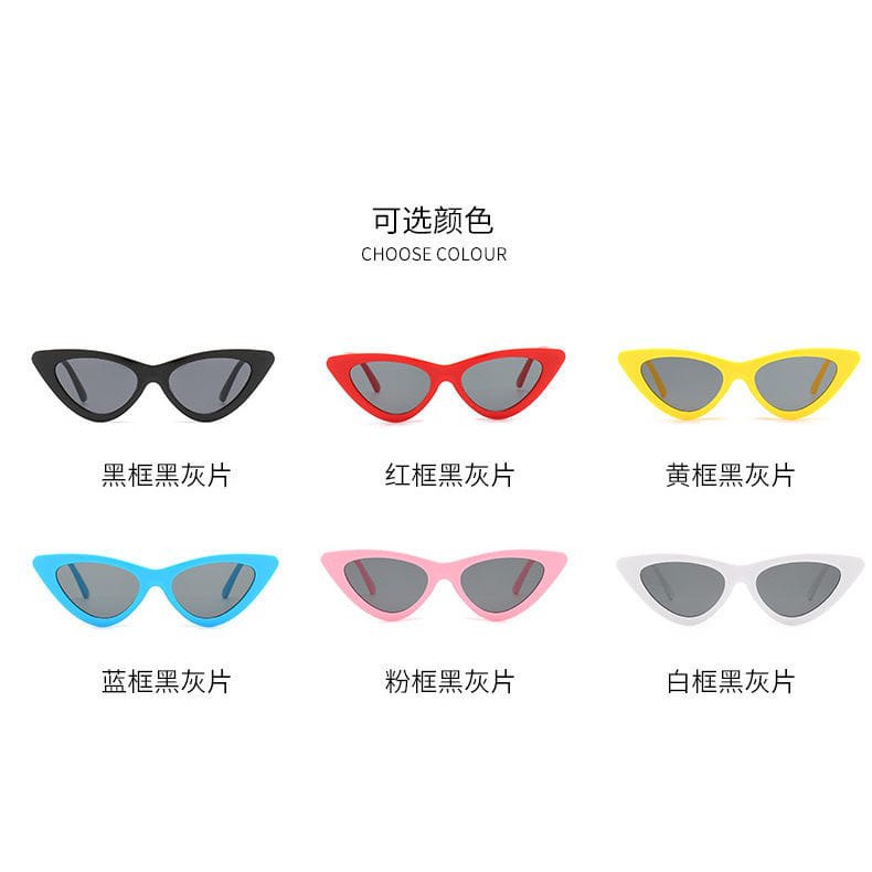 PL-H008  Korean Fashion Segitiga Triangle Mata Kucing Kacamata Hitam Wanita/Pria Sunglasses