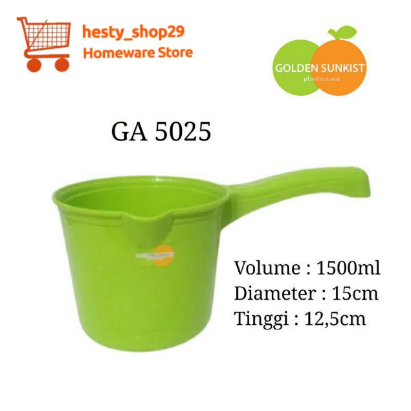 Gayung Mandi Golden Sunkist Ga 5025 Warna Hijau