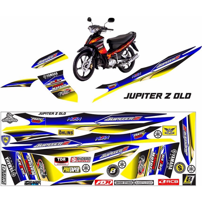 MOTIF VARIASI CUSTOM STRIPING YAMAHA MOTOR JUPITER Z OLD VARIASI MOTIF STIKER BUAT JUPITER LAMA / PO