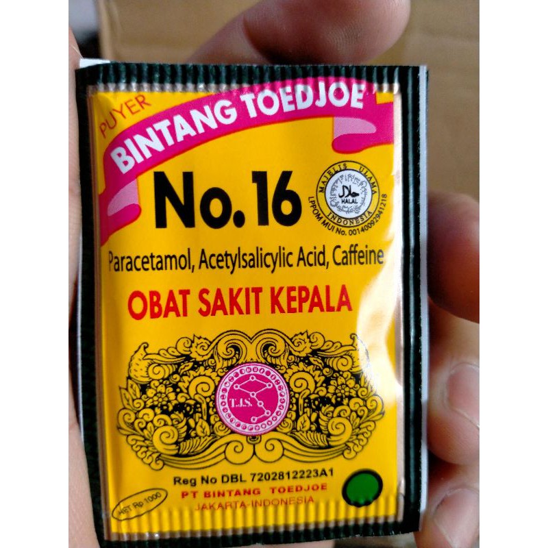 Puyer no 16 bintang toedjoe isi 12 bungkus