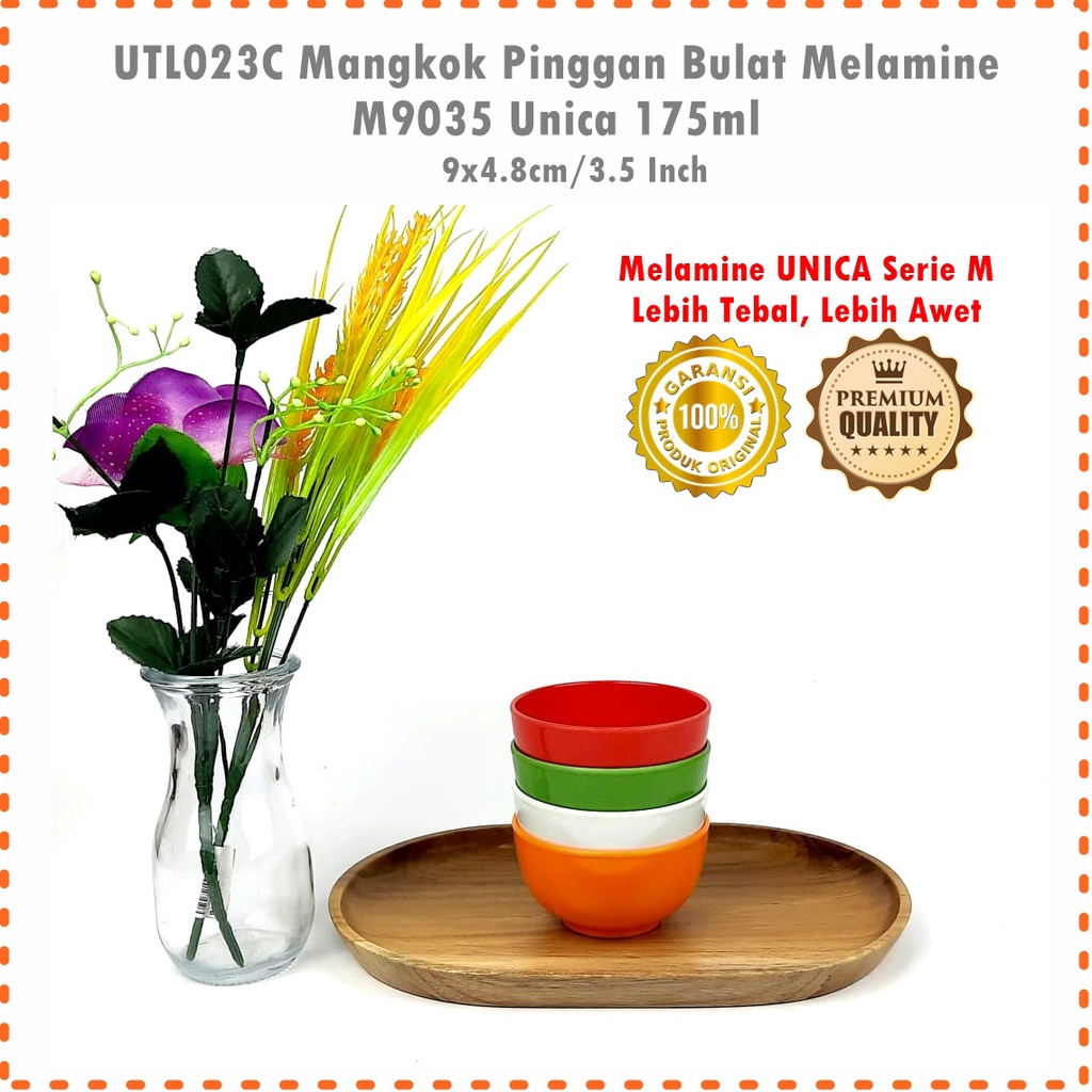 UTL023C Mangkok Pinggan Bulat/Mangkok Sup Melamine M9035 Unica 175ml