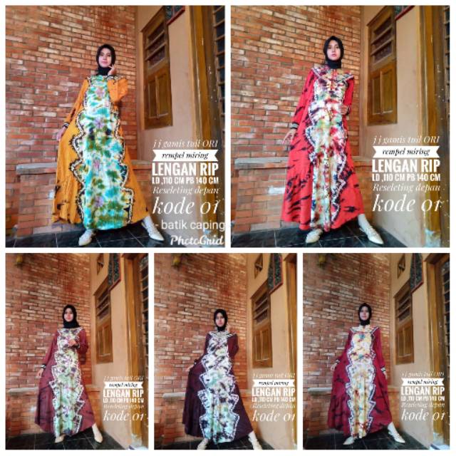 Gamis twil lengan rip Bonita Long Dress / Maxi Panjang / Gamis Panjang / Gamis Muslim / Point Maxy 0