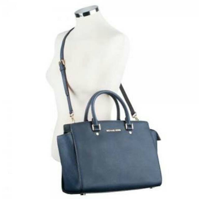 Tas Michael Kors MK Selma Navy Authentic size Large