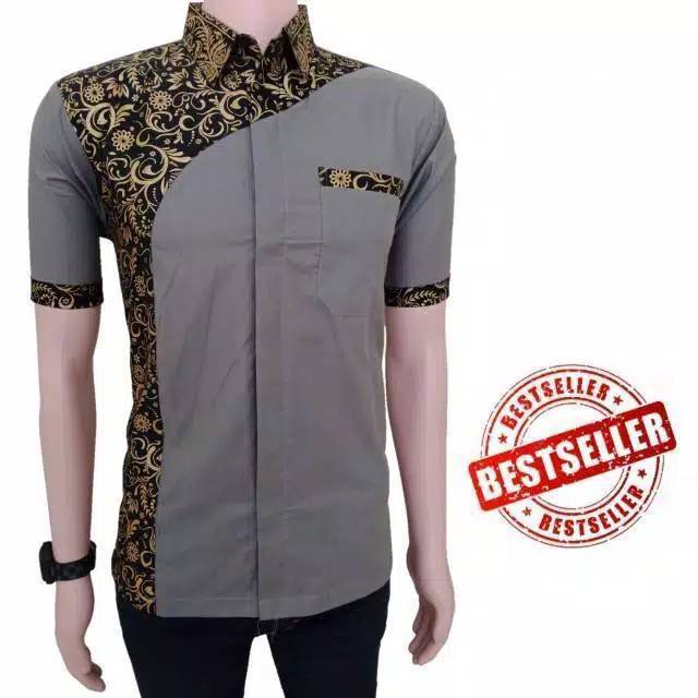 Baju Kemeja Kombinasi Pakaian Pria Batik Baju Kombinasi Batik Pria Murah Batik Pria Kombinasi Shopee Indonesia