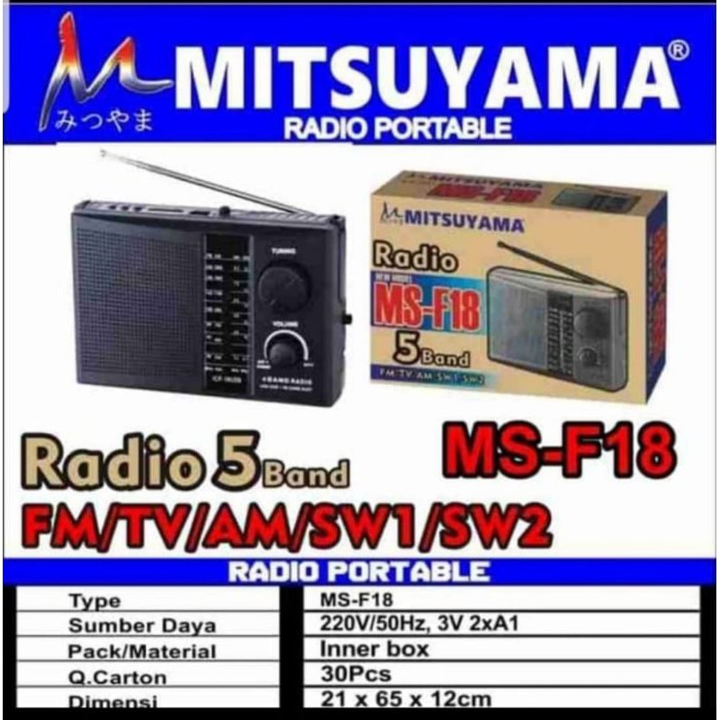 Speaker Radio Portable Mitsuyama MS-F18 MS F18 MSF18