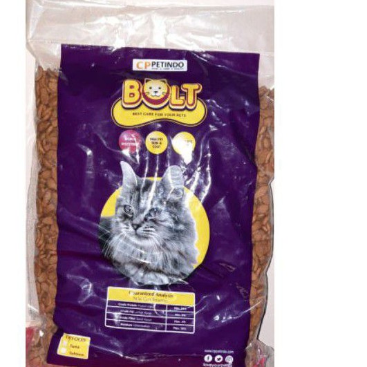 BOLT MAKANAN KUCING CAT FOOD BERGIZI DAN MURAH KIBBLE IKAN