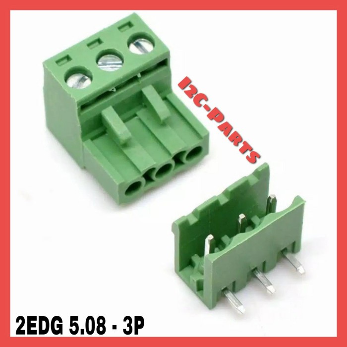 2EDG 5.08 3p 3 pin Terminal Block Green Plugable RA Connector 5.08mm