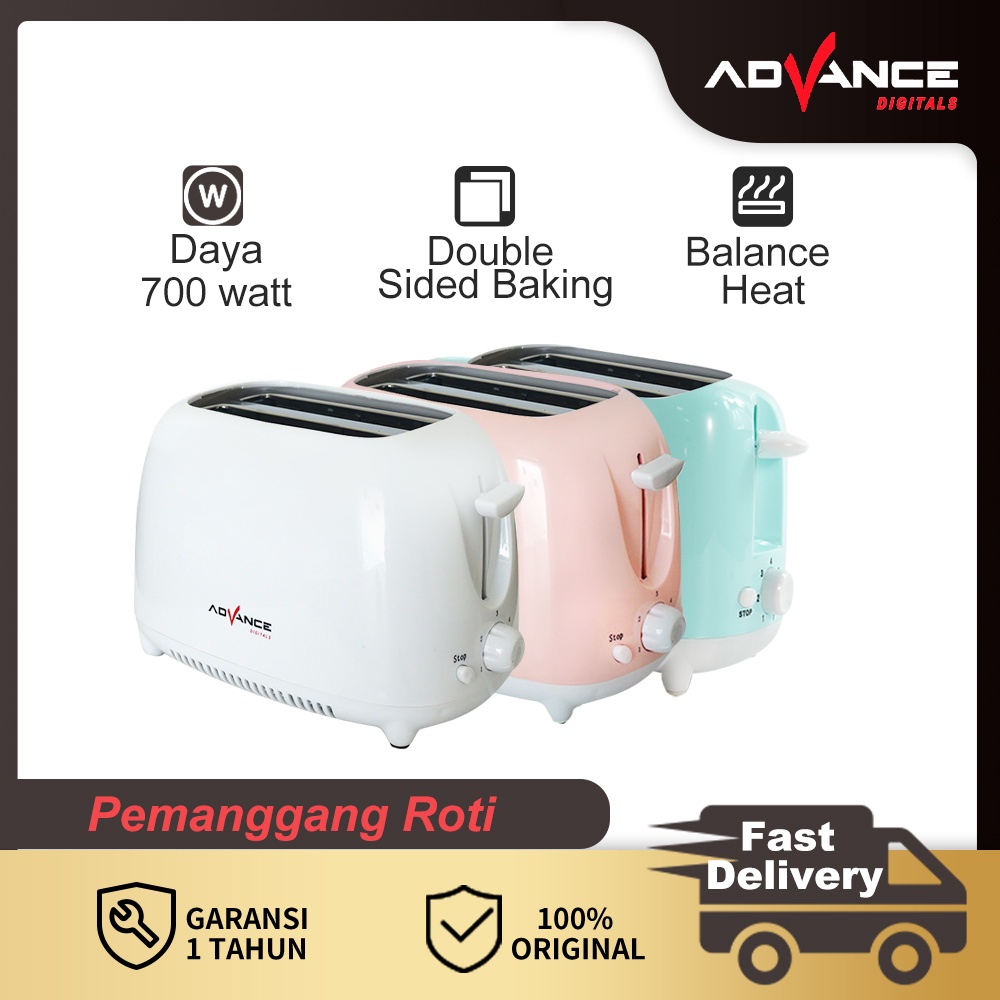 Advance Toaster Pangganan Roti 2slice Sandwich Maker Memanggang Memanaskan Roti Toaster Roti T8866Ready Stock