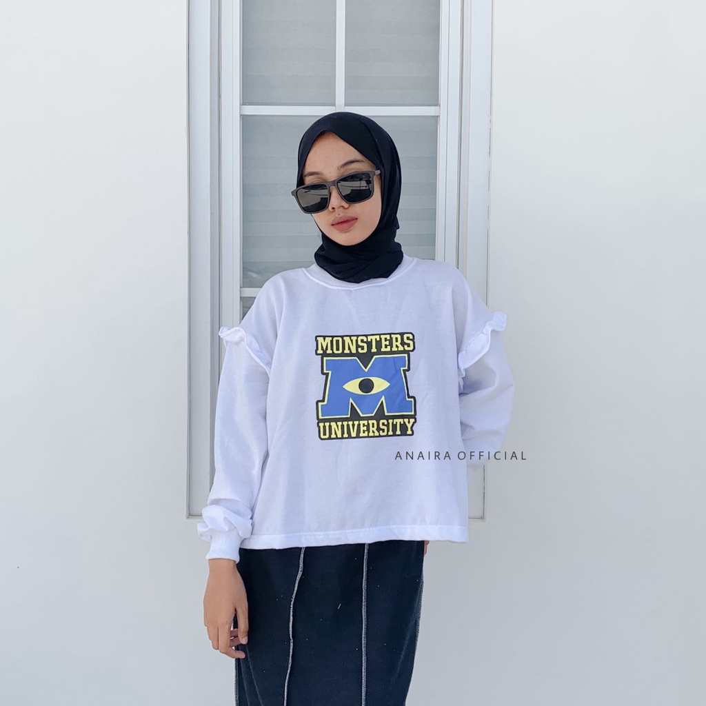 SWEATER WANIITA MONSTER UNIVERSITY ANAIRAOFFICIAL SWEATER OVERSIZE WANITA SWEATER CEWEK SWEATER OVERSIZE CEWEK CREWNECK CEWEK CREWNECK WANITA