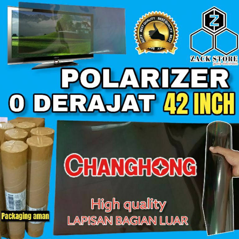 POLARIS TV LED CHANGHONG 42 INC 0 DERAJAT LAPISAN BAGIAN LUAR TV LCD POLARISER POLARIZER TV