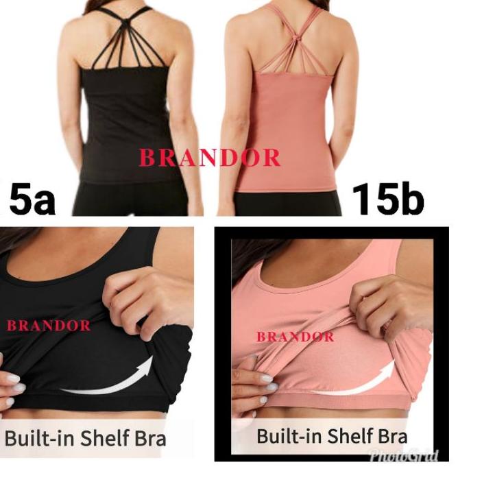 Terlaris ANTT15 - TANK + SPORT BRA  Ada Busa Bisa Dilepas  By ANKO