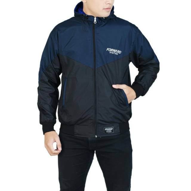 Jaket parasut winbreaker pria original forward