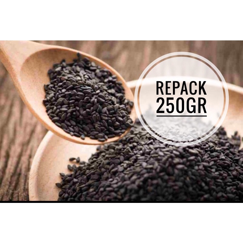 Wijen Hitam repack 250gr Black Sesame Seeds