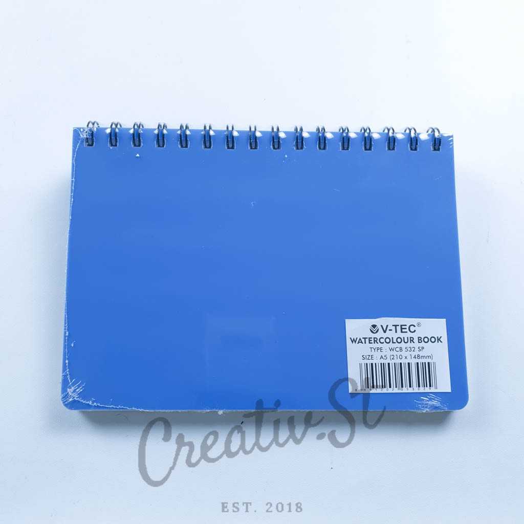 

HJK V-TEC Watercolor Book Spiral A5 300 Gsm Cold Pressed Wcb-532Sp 21 Cm X 15 Cm