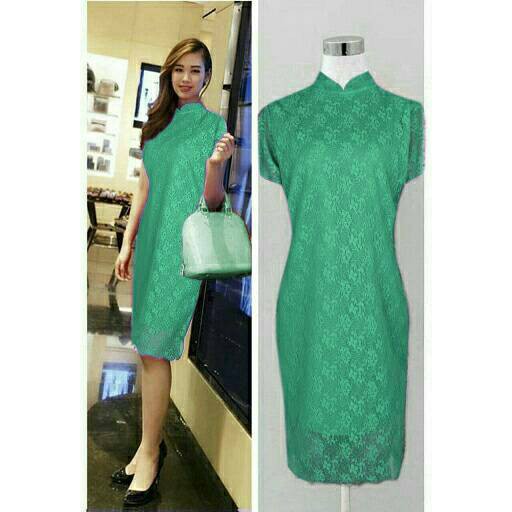 Dress Wanita Korea Dress Brukat Poppy Tosca 9QDG