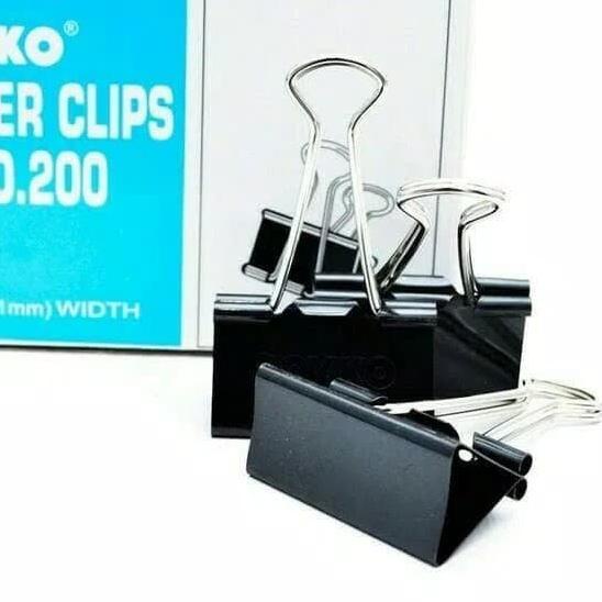 

☛ binder clip 200 1 box isi 12 ▲