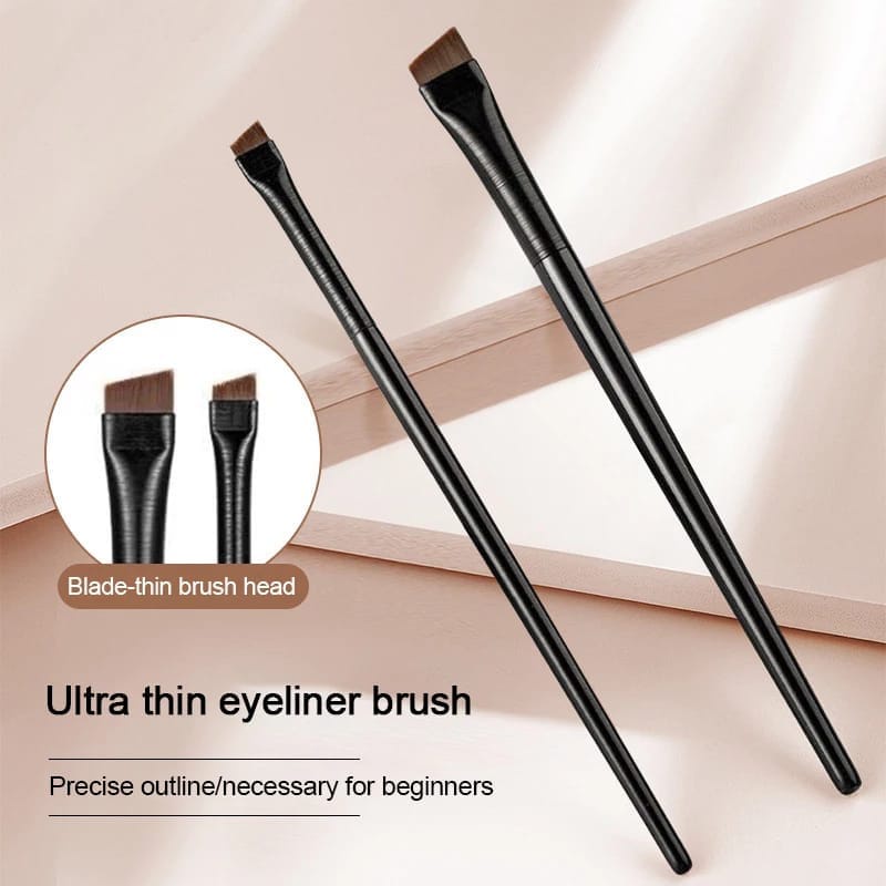 Kuas MAC Alis Hitam Eyeliner Pen Eyebrow Brush Bahan Sintetis Super Tipis Untuk Alat Makeup