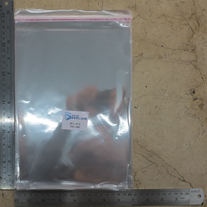 

Ready Stok Plastik OPP 20X27,5CM KW1 100LBR Lem atau Seal Berkualitas