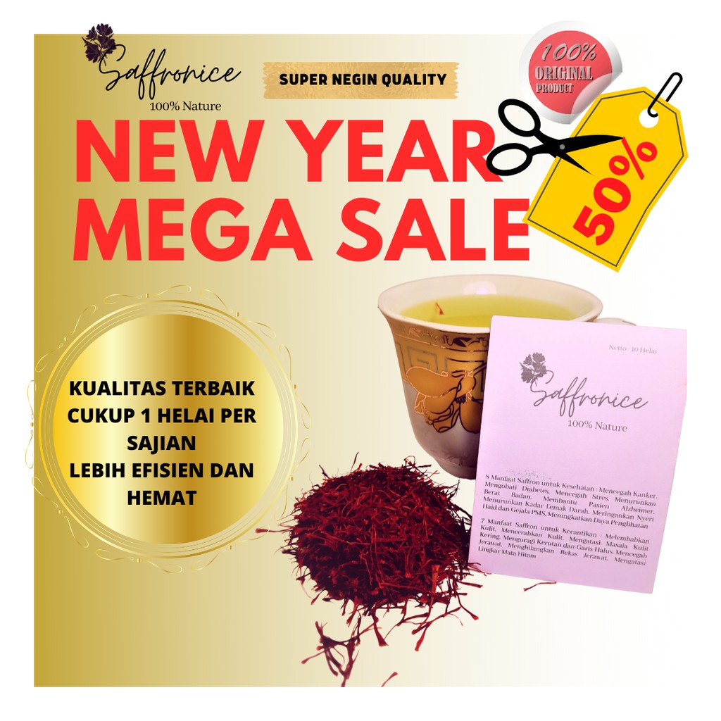 

[PROMO] Bunga Saffron Afghanistan Super Negin Quality First Class - safron super negin