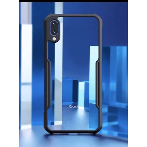 Lucu Case Xiaomi Redmi Note 7 Beatle Series Bumper Transparan Clear Casing Bagus