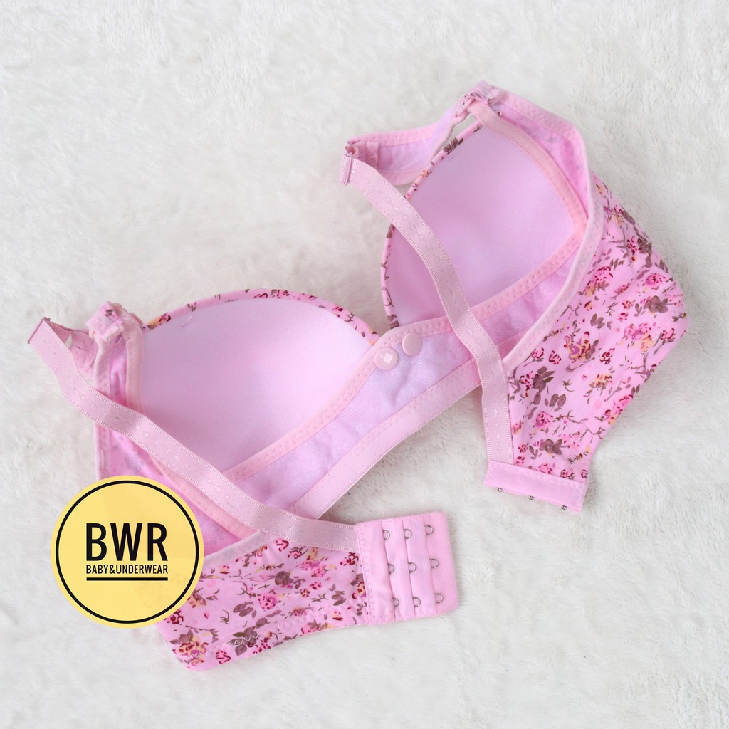 Bra Sorex 8108 Menyusui Motif Bunga Cantik | 8108 Tanpa Kawat Kait 3 Busa Sedang - Bwr