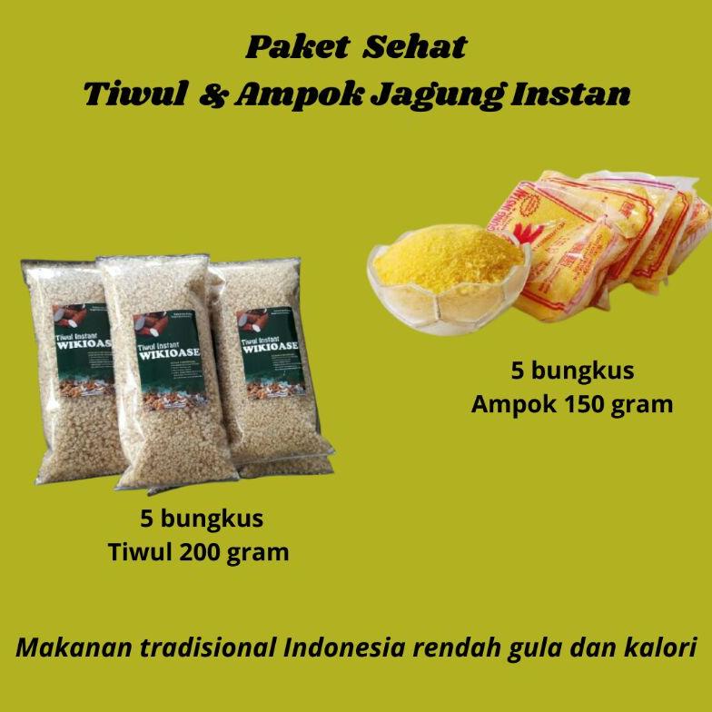 

Paket Ampok Jagung dan Tiwul Instan Pengganti Nasi