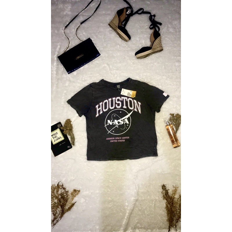 [H&M] Houston NSA Grey Washed T-Shirt