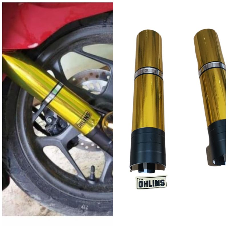 COVER SHOCK DEPAN YAMAHA MIO MIO M3 XEON MIO J FREE STIKER OHLINS