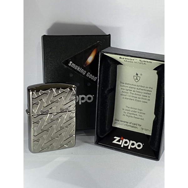 Original Zippo Armor 49173 Geometric Design