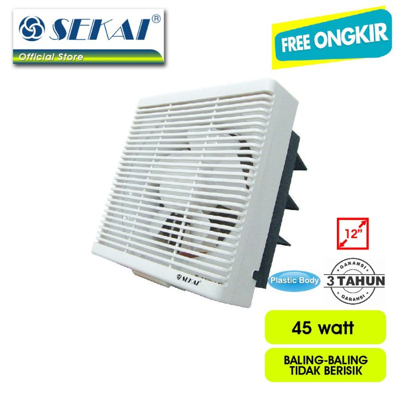 Sekai Exhaust fan wef 1290 kipas angin 12in kipas hisap kipas Hexos
