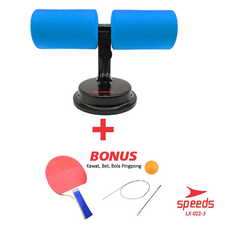 SPEEDS Sit Up Stand Set Alat Olahraga Gym Rumah 1 Set 7in1 Sit Up Handgrip Satu Set 022-5-022-3 BIRU+PINGPONG