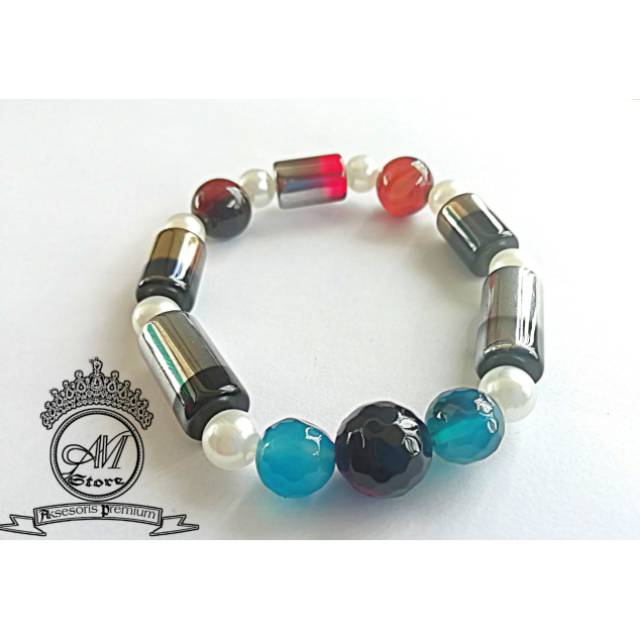 [PROMO PUNCAK 10.10]GELANG KRISTAL SWAROVSKI KAPSUL + BATU ALAM