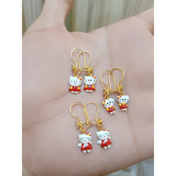 ANTING ANAK HELLO KITTY PERAK 925 LAPIS MAS