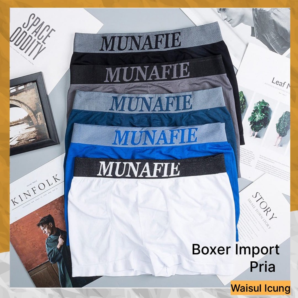 Men Underwear BOXER MUNAFIE Pria Celana Dalam Import Brief Katun CD Laki-Laki Premium Adem