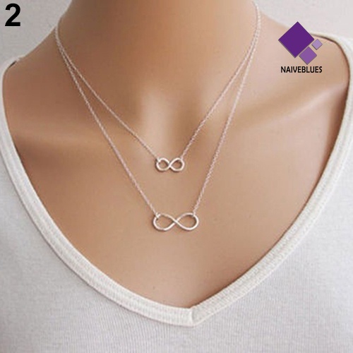 Kalung Choker Dengan Liontin Infinity 8 Untuk Wanita