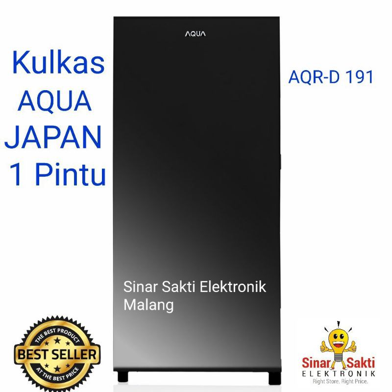 Kulkas Aqua AQR-D191 DS Lemari Es 1 pintu AQRD191 Low Watt