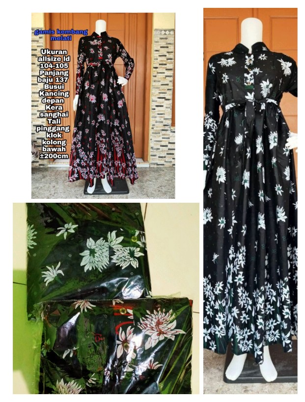 Gamis Batik Modern Terbaru Trend 2021 All Size Original Produk Pekalongan Best Seller