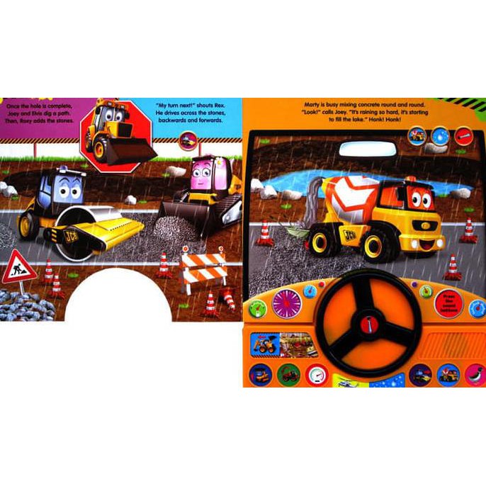 My First Jcb Digger Driver Sound Board Book With Steering Wheel