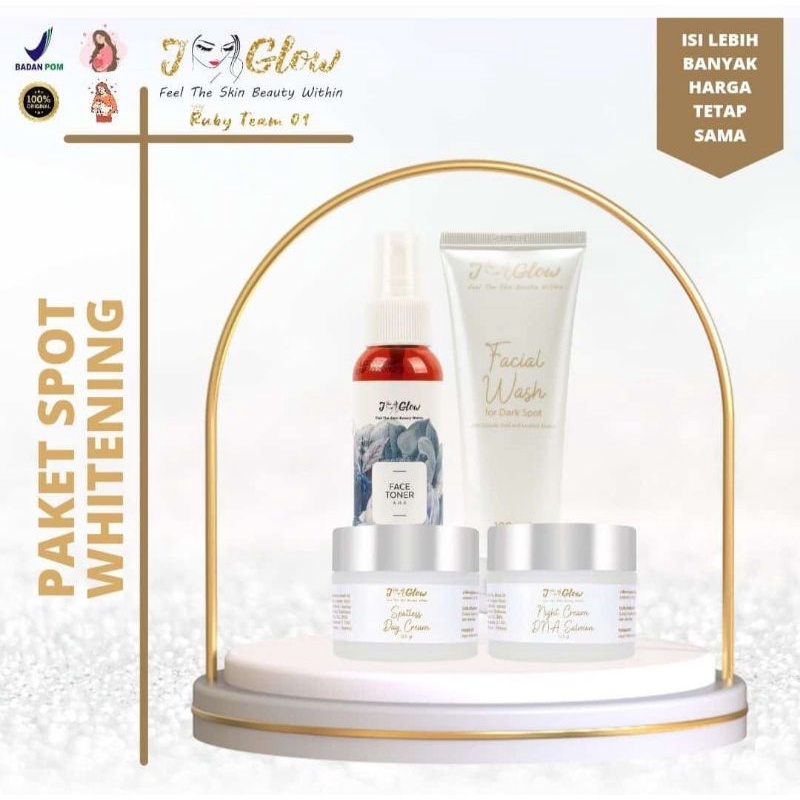 Jglow skincare Paket Flek Whitening Glowing (AMPUH MENGATASI FLEK RINGAN)