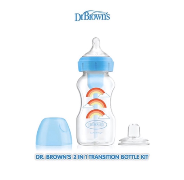 Dr.Brown's Transition Bottle Wide Neck (9 oz/270ML)  - Botol susu WB91605