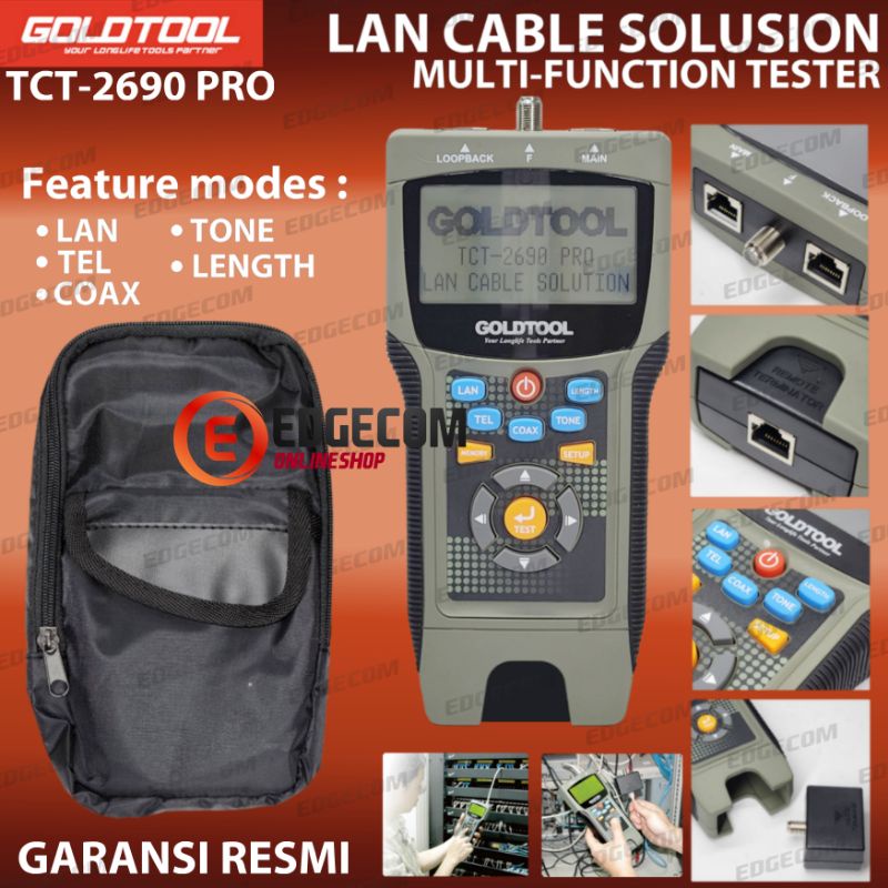 LAN TESTER DIGITAL GOLDTOOL TCT-2690 PRO