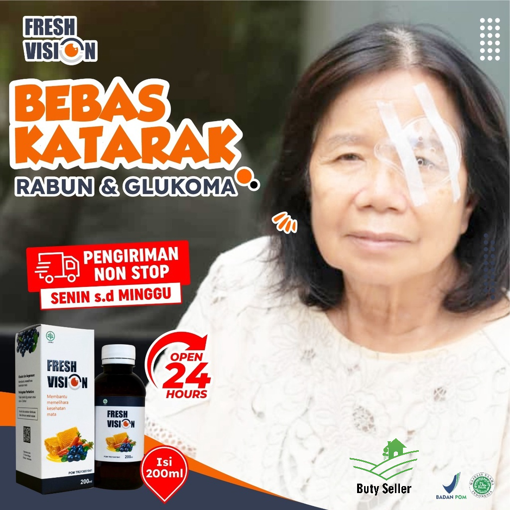 Fresh Vision - Original Multivitamin Madu Solusi Kurangi Mata Minus Mines Gatal Kemerahan &amp; Cegah Katarak 200ml