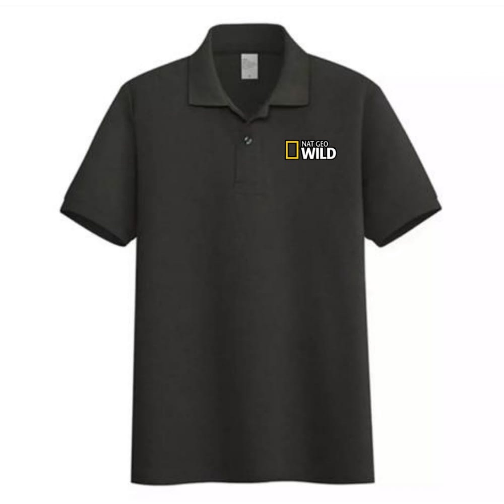 Noveli wear - Kaos kerah pria | kaos polo shirt | kaos polo distro logo Nat Geo Wild