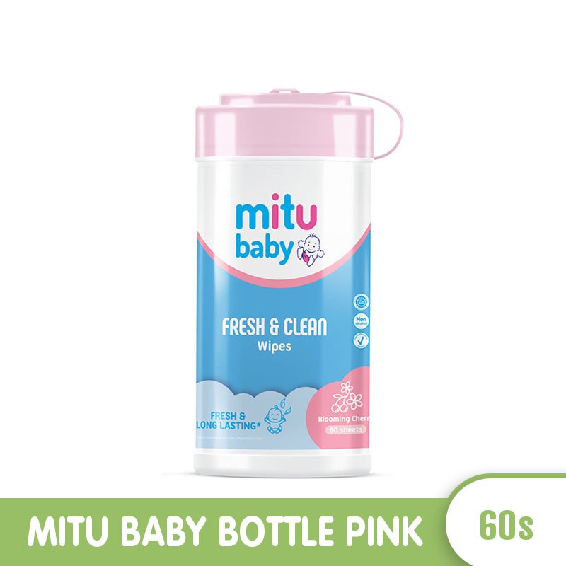 MITU WIPES FRESH&amp;CLEAN PINK CHERRY 60'S BTL