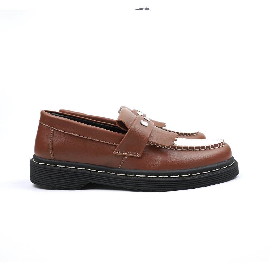 stud vintage tan - loafer pria xouth