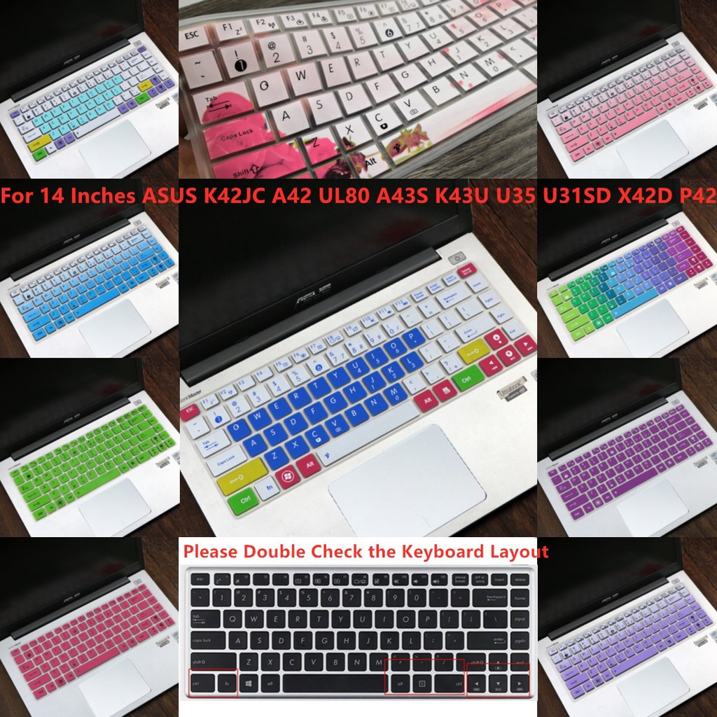 Pelindung Keyboard Bahan Silikon Untuk Asus K42Jc A42 Ul80 A43S K43U U35 U31Sd X42D P42J