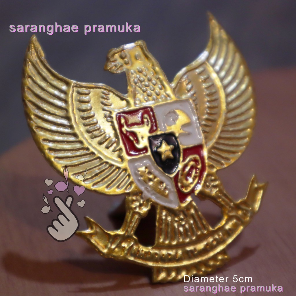 Pin Garuda pancasila Lencana garuda Bros Logam Kuningan 2,5cm 3cm 4cm 5cm