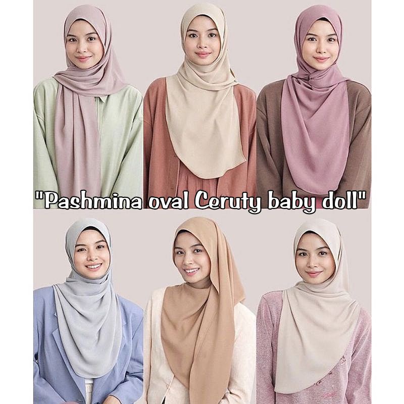 PASHMINA CERUTY OVAL/CURVE BABYDOL PREMIUM